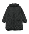 Woolrich Black Quilted Hooded Jacket In Black