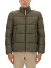 Woolrich High Collar Long Sleeve Puffer Jacket In Green