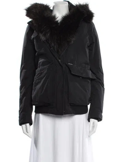 Pre-owned Woolrich Down Jacket In Gray