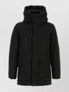 Woolrich Down Jacket With Hood And Pockets In Black