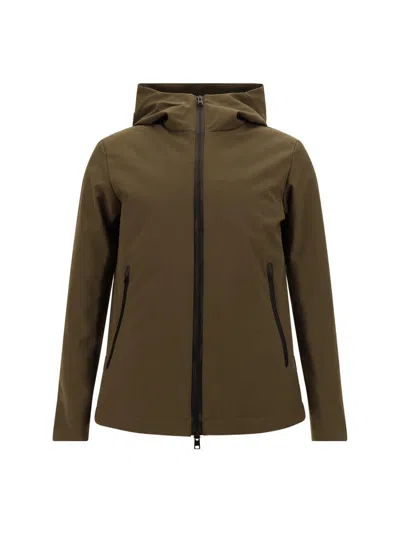 Woolrich Pacific Soft Jacket In Brown