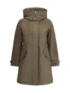 Woolrich Authentic 3 In 1 Parka Jacket In Green