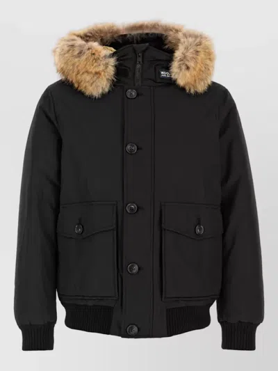Woolrich Down Padded Coat In Black