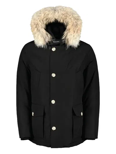 Woolrich Down Parka In Black