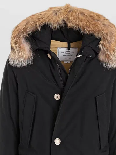 Woolrich Down Parka In Black