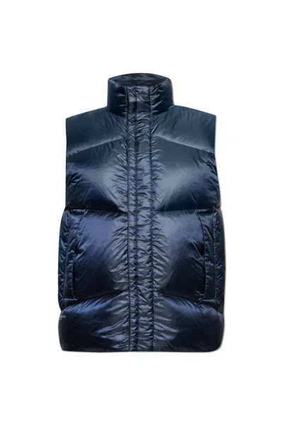 WOOLRICH WOOLRICH DOWN VEST WITH STAND-UP COLLAR