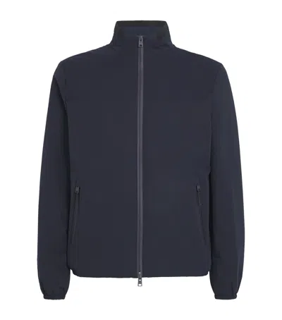 Woolrich Down Waterproof Sailing Bomber Jacket In Blue