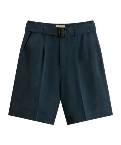 WOOLRICH WOOLRICH DRAPEY BELTED SHORTS