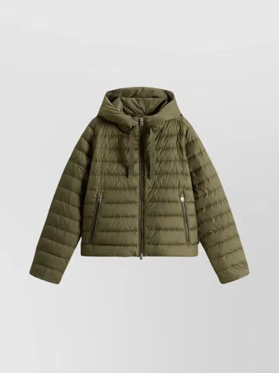 WOOLRICH DRAWSTRING DETAIL QUILTED DOWN JACKET