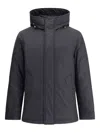 Woolrich Drawstring-hood Down Jacket In Black