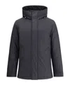 Woolrich Drawstring-hood Down Jacket In Black