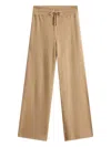 Woolrich Drawstring Knitted Straight Trousers In Brown
