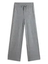 Woolrich Drawstring Knitted Straight Trousers In Gray