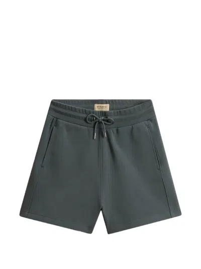 Woolrich Drawstring Logo Shorts In Green