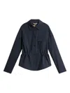 Woolrich Drawstring Overshirt In Blue