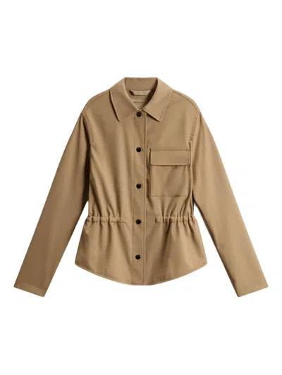 Woolrich Drawstring Pocket Overshirt In Neutral