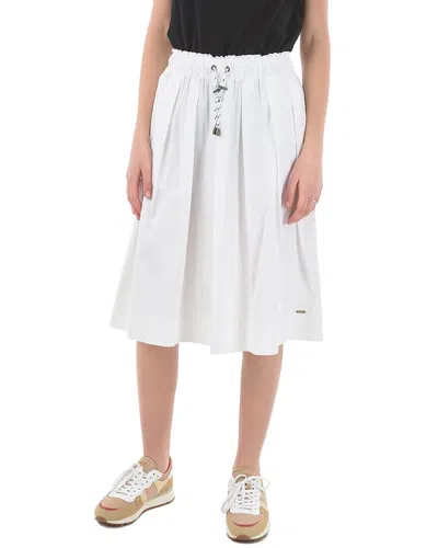 Woolrich Drawstring Waist Flared Skirt In White