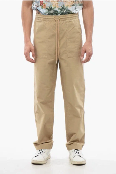 Woolrich Drawstringed Fatigue Pants In Brown