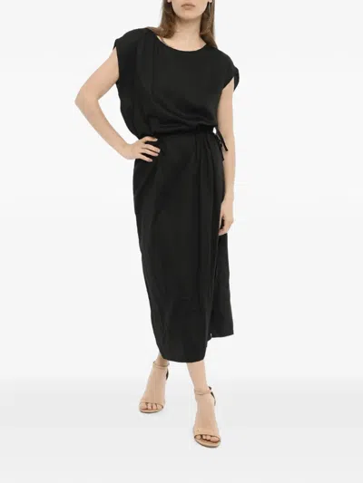 Woolrich Drawstring-waist Midi Dress In Multi