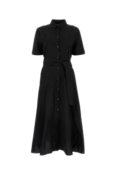 Woolrich Black Cotton Shirt Dress