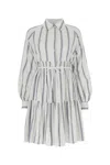 Woolrich White White Geo Jacquard Mini Dress In Printed