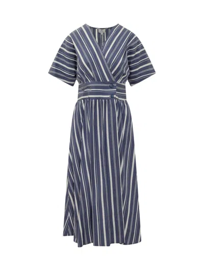 WOOLRICH WOOLRICH DRESS WITH STRIPED PATTERN