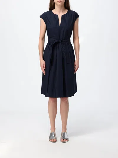 Woolrich Cotton Mini Dress In Blue