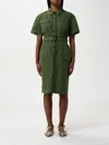 Woolrich Women's Cotton Shirt Dress In Green