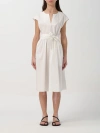 Woolrich Woman Midi Dress White Size L Cotton In White