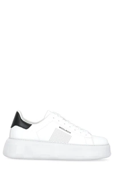 Woolrich Driller Chunky Court Sneakers In White