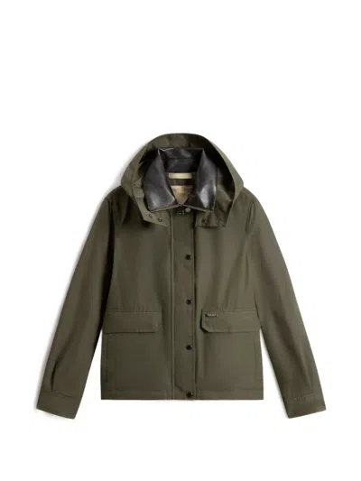 Woolrich Dundee Superwax Jacket In Green