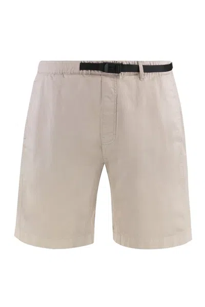 Woolrich Easy Cotton Bermuda Shorts In Brown