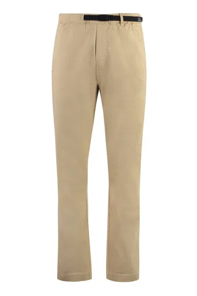 Woolrich Easy Cotton Trousers In Sand