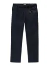 Woolrich Belted Straight-leg Trousers In Blue