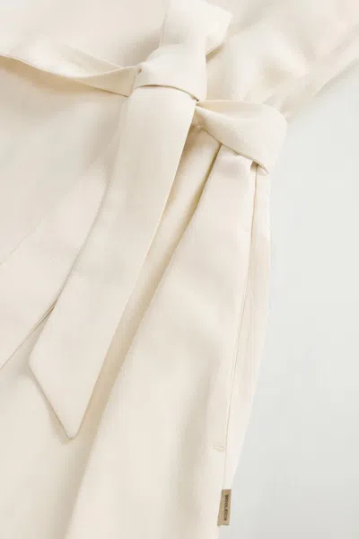 Woolrich Effortless Linen Tank Dress In Milky Cream