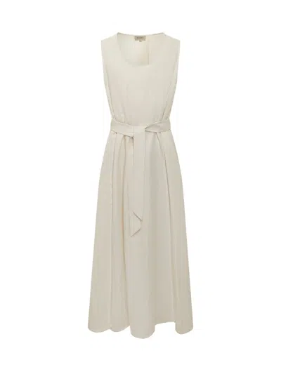 Woolrich Effortless Linen Tank Dress In Neutral