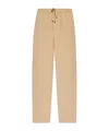 Woolrich Loose Fit Drawstring Trousers In Nude