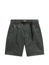 Woolrich Elasticated Belted Bermuda Shorts In Green