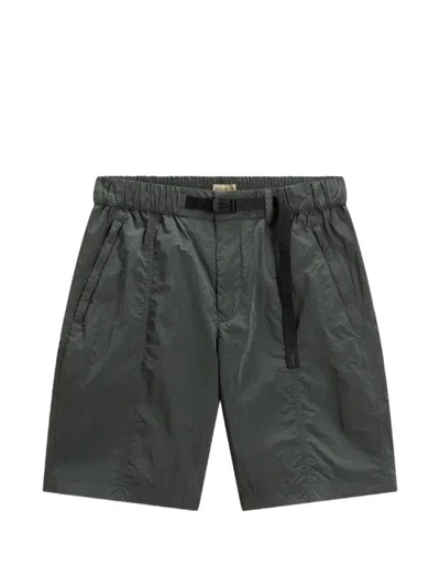 Woolrich Elasticated Belted Bermuda Shorts In Green