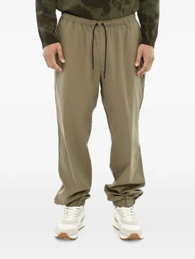 Woolrich Elasticated Drawstring Track Pants In Green