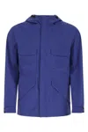Woolrich Mountain Hidden Hood And Adjustable Hem Windbreaker In Blue