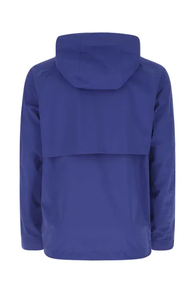Woolrich Electric Blue Polyester Windbreaker In 3685