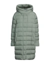 Woolrich Ellis Light Down Hooded Parka Woman Puffer Sage Green Size Xl Polyester