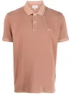 Woolrich Embrodiered-logo Short-sleeved Polo Shirt In Brown