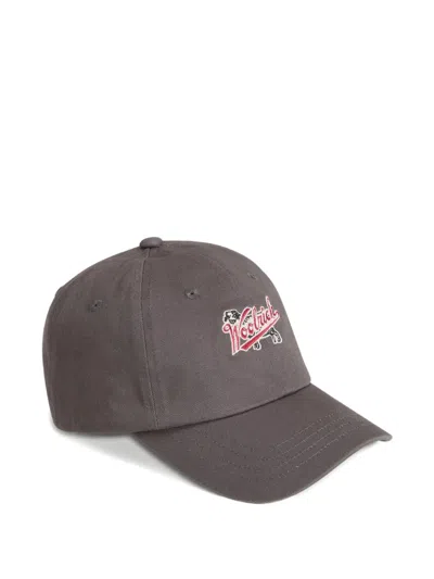 Woolrich Embroidered Logo Baseball Cap In Gray
