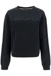 Woolrich 'embroidered Logo Crewneck In Black (black)