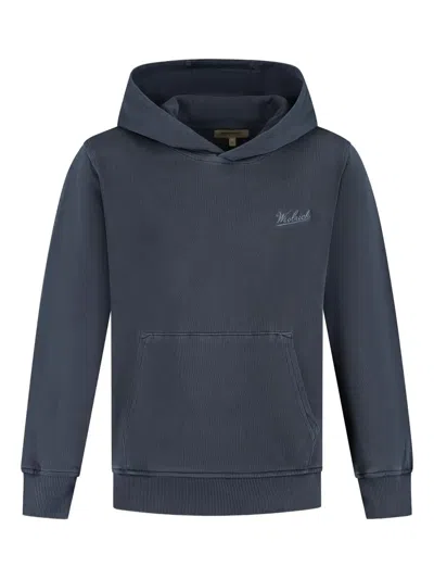 Woolrich Kids' Embroidered-logo Hoodie In Blue