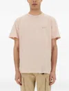 Woolrich Flamed Cotton T Shirt In Pink