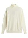 Woolrich Embroidered-logo Turtleneck Sweater In Neutral