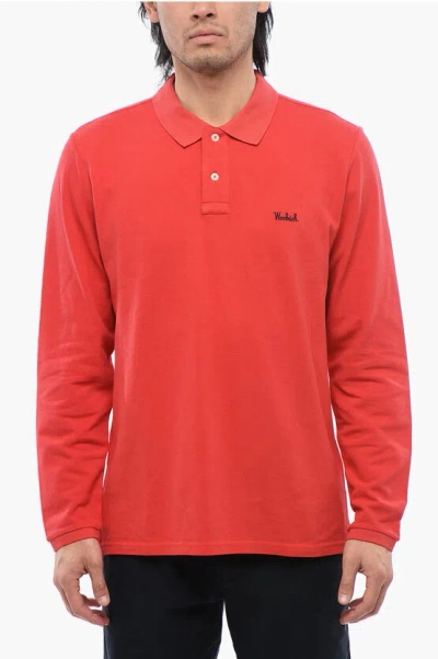 Woolrich Embroidered Long-sleeved Polo